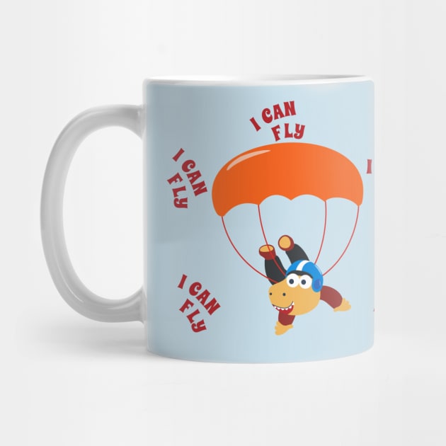 Vector illustration of a cute skydiver. by KIDS APPAREL